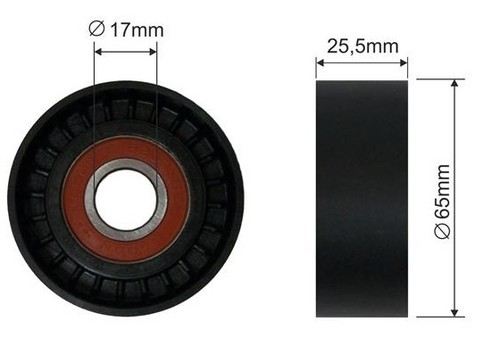 Drive belt tensioner roller - drive,