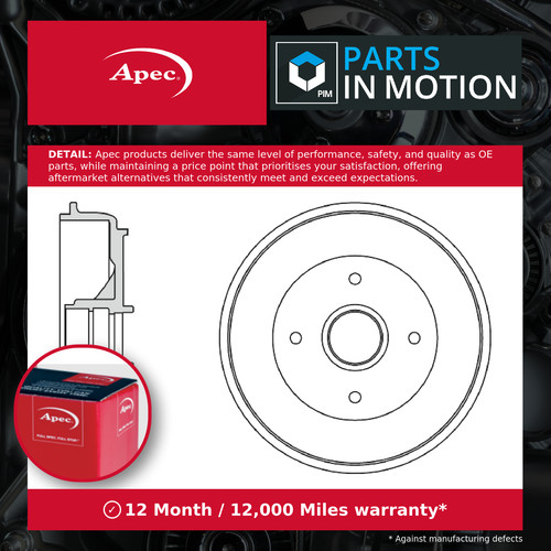 Brake drum fits peugeot 207 - brake,
