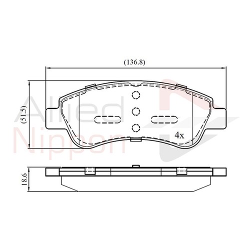 Brake pads set for peugeot - set,