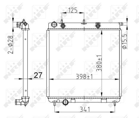 Nrf radiator for peugeot 207 - for,
